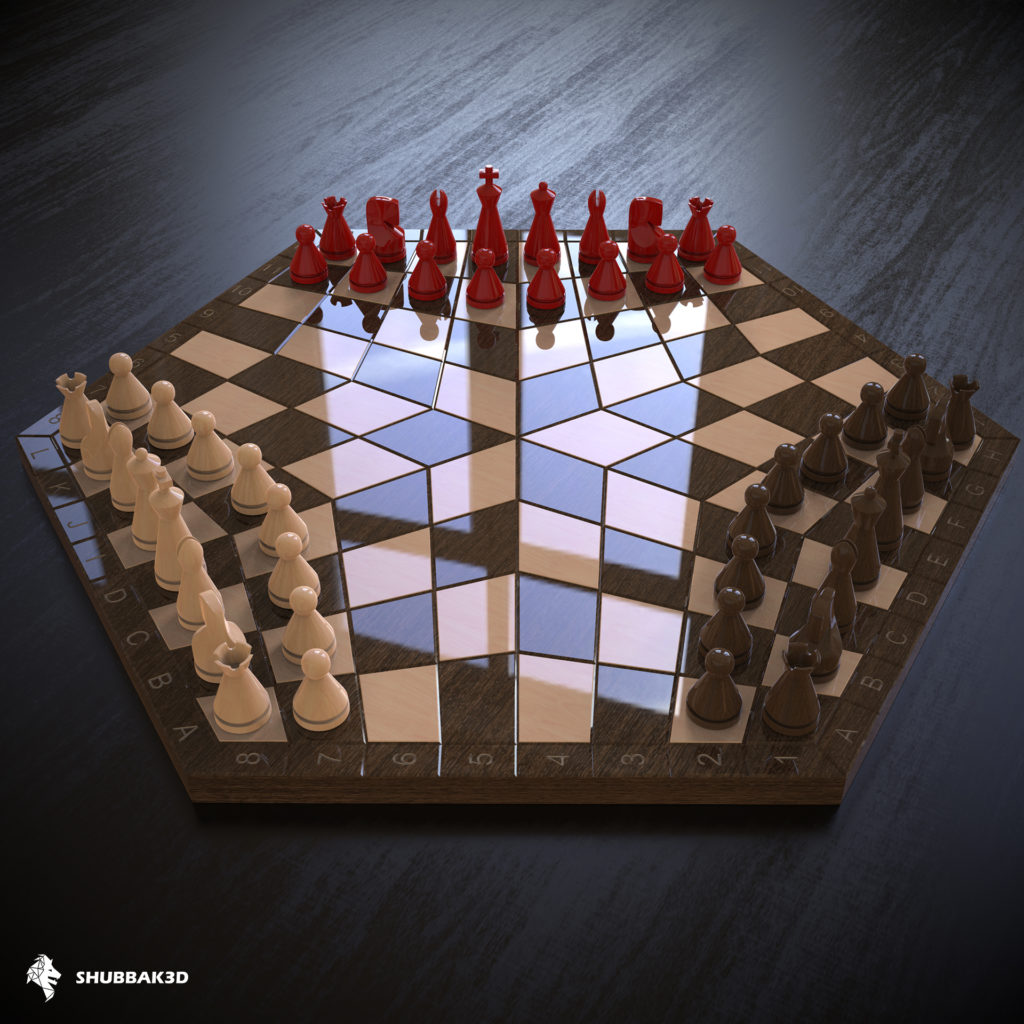 Playing Wooden Chess - Free 3D Model by Namora2003