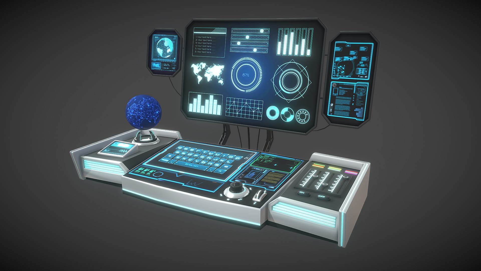 rotating platform 3D Model in Machines 3DExport